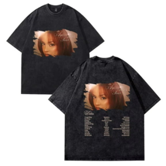 Ayliva 2025 Tour Merch T-Shirt Vintage Wash Tee Women Men Short Sleeve Casual Crewneck Tee
