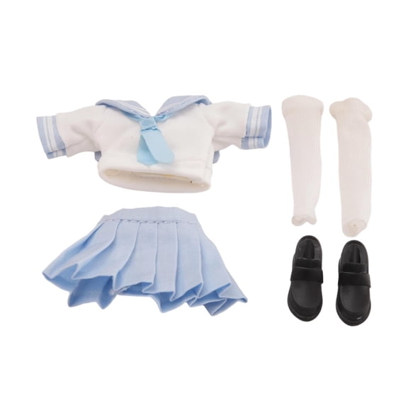 Aymzbd 1/12 Female Action Figure Clothes Set Clothes Outfit Suit Professional Practical Blue
