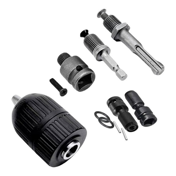 Aymzbd 10 Pieces 1/4" Hex Shank Lock Connect Impact Driver Conversion Tool Keyless 1/2"