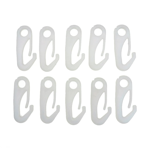 Aymzbd 10Pcs Nylon Flagpole Snap Hook Clips Attachment Hardware White 2.3 inch Long
