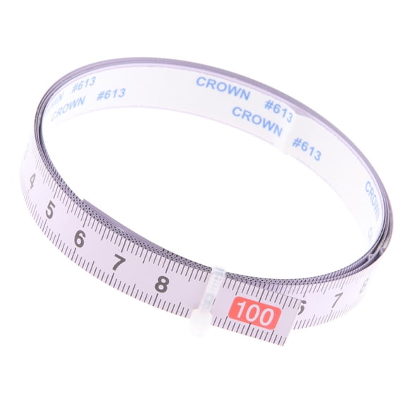 Aymzbd 1M Miter Saw Track Tape Measure Self Adhesive Steel Backing Metric Ruler L-R sinistra a destra (0-100 cm)