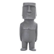 Aymzbd 1PC Ancient Easter Island Statue Retro Style Moai Head Sculpture for Living Room Gray C