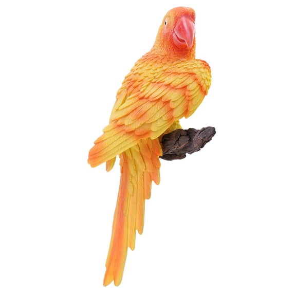 Aymzbd 1Pc Parrot Garden Ornament Miniature Figurine Fairy Animal Decor Collectible Yellow