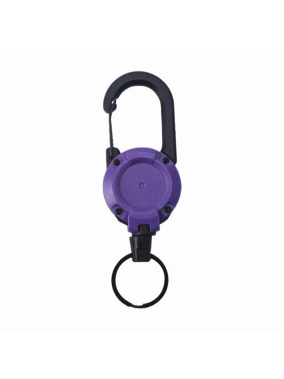 2-6pack Retractable Keychain Heavy Duty Keyring Key Reel for Outdoor Camping 6 Pcs