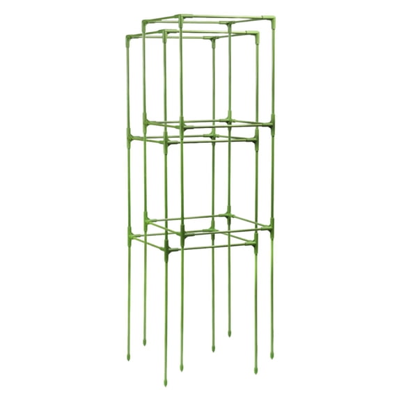 Aymzbd 2 Pieces Square Support Stake Plant Cage Trellis Garden Multifunction Reinforced 32cmx32cmx123cm