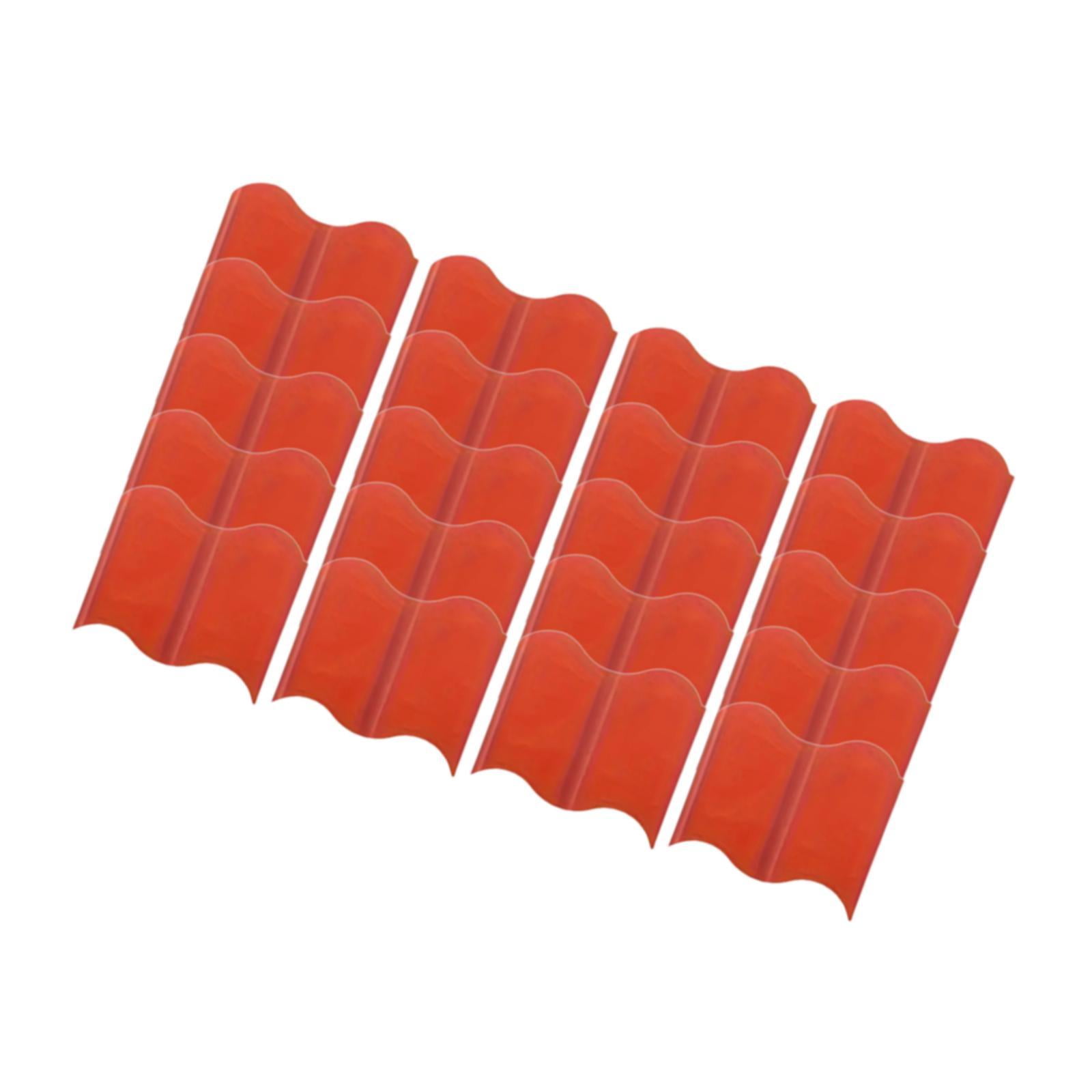 Aymzbd 20 Pieces Garden Edging Border Ornament Yard Edge Walkway Driveway Versatile DIY Red