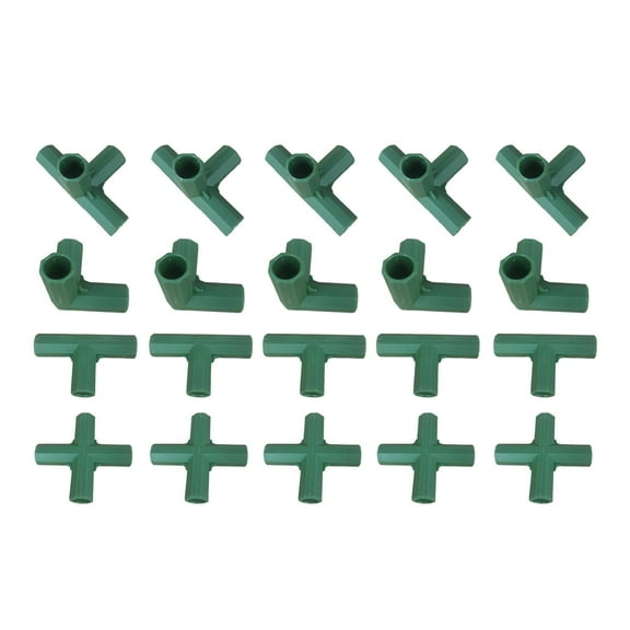 Aymzbd 20 Pieces Greenhouse Connector Plastic Pipe Joint Connection Corner Structure Stable Support Suitable for Gardening Home Vegetable Garden Construction