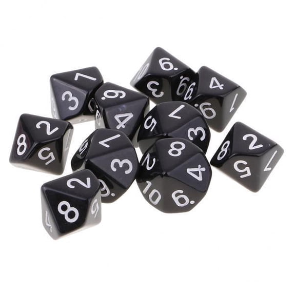 Aymzbd 2X Dice D10 Polyhedral Dice Accessories Toys Table Lovers Gift ...
