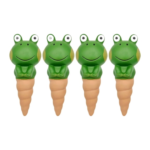 Aymzbd 4 Pieces Frog Shaped Plant Watering Spike Cartoon Water Dripper Device Plant Style B