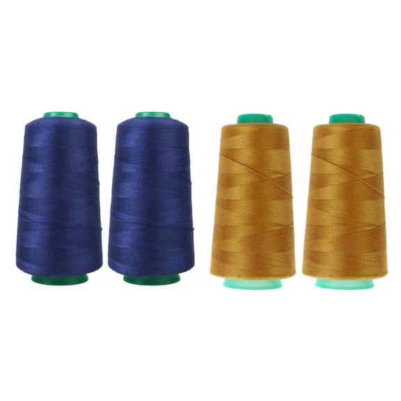 Aymzbd 4 Spools Polyester Thread Reel High Strength for Upholstery Overlocking