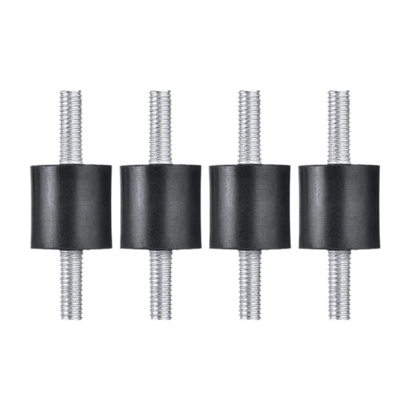 Aymzbd 4pcs Rubber Bolts, Shock Absorbers, Cylindrical Rubber Vibration Isolator Mount, M8