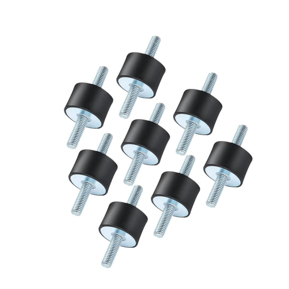 Aymzbd 8 Pieces Rubber Mount Shock Absorber M8 Studs Vibrations Isolators Rubber Mounts Double Head
