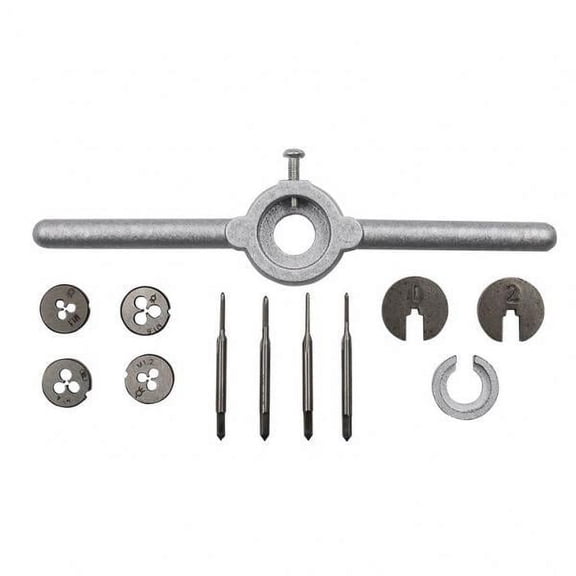 Aymzbd 9 PCS Tap and Die Set Steel Tap and Die Thread Cutting Tool Precision Metric Bolts Engineering Tap and Die Kit