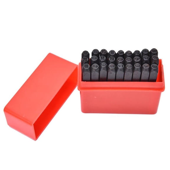 Aymzbd A-Z & Alphabet Stamps Craft Letters Punch Steel Metal - Black, - Black, 8mm