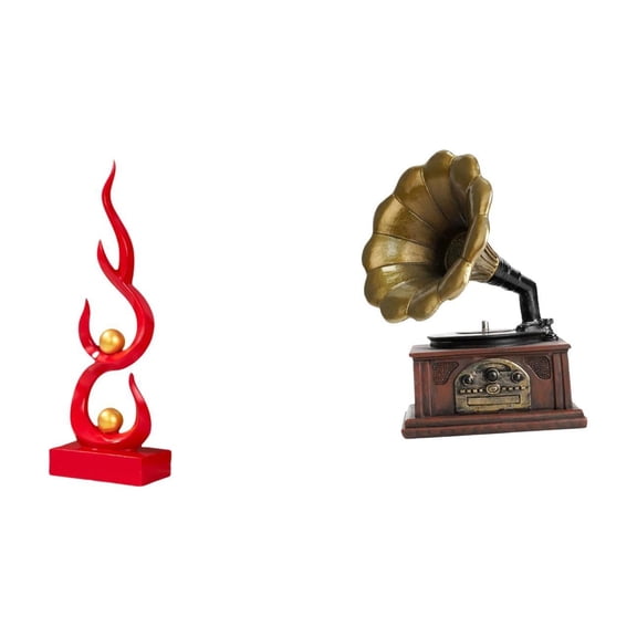Aymzbd Abstract Fire Sculpture Vintage Collectible Statue Resin Ornament Handcrafted Figurine Unique from Resin Suitable for Entryway Bookshelf Cabinet Tabletop Living Room Office