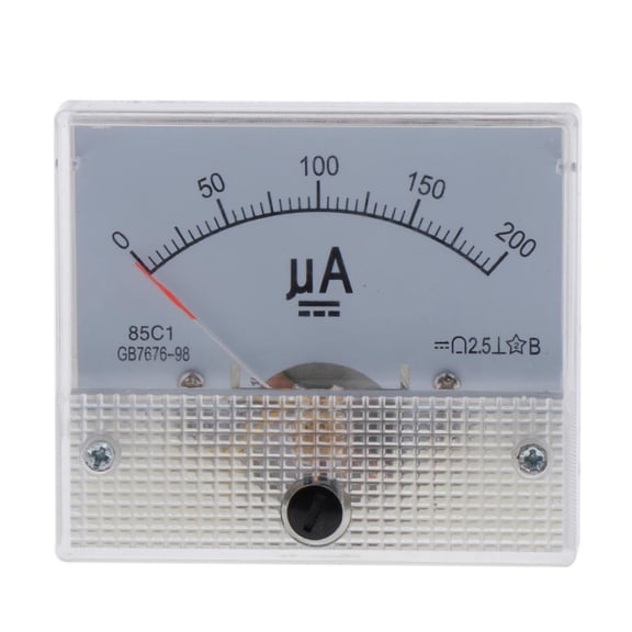 Aymzbd Accuracy 85C1-uA Micro Amp Meter Ammeter Tester DC Analog Current Panel Plastic 0-200uA