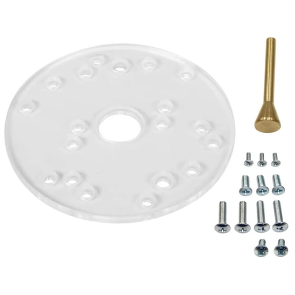 Aymzbd Acrylic Router Sub Base with Centering Pin Kit for Clear Visibility in Woodworking Routing Tasks