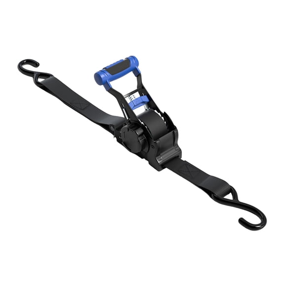 Aymzbd Auto Retractable Ratchet Strap Ergonomic Handle Premium S Hooks Automatic Shrink blue