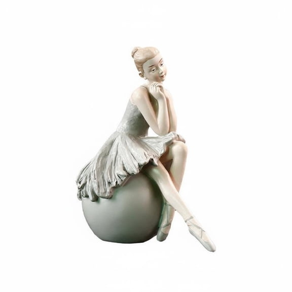 Aymzbd Ballet Figurine Dancer Sculpture Ballerina Statue Resin Artistry Fade Resistant Colors for Home Office Creative Spaces