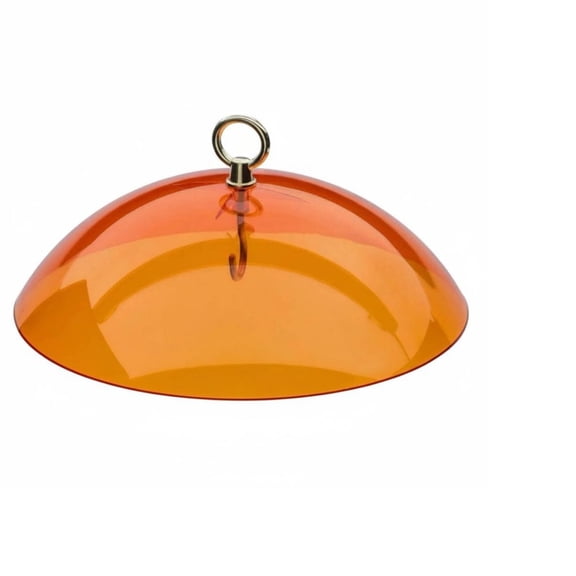 Aymzbd Bird Feeder Canopy Dome Weather Resistant Plastic Rain Cover with Orange Hook for Garden and Backyard