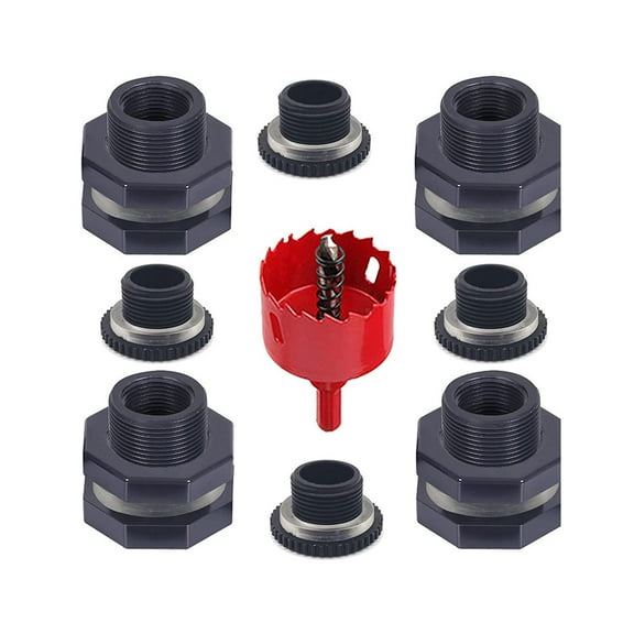 Aymzbd Bulkhead Fitting Adapter, Garden Bulkhead Spigot Kits, Universal Stable Reusable 0.7inch