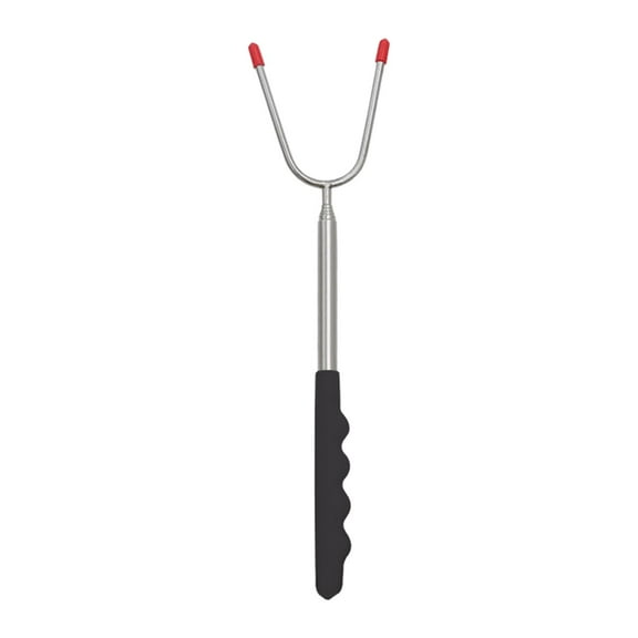 Aymzbd Campfire Fork Multipurpose Wooden Handle Extendable Kitchen Accessories Portable black