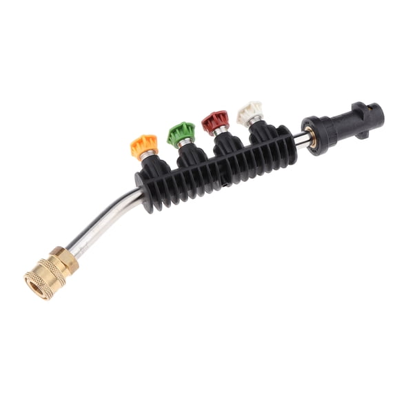 Aymzbd Car Washer Metal Jet Lance Nozzle with 4 Quick Nozzle Tips for Karcher K1-K7