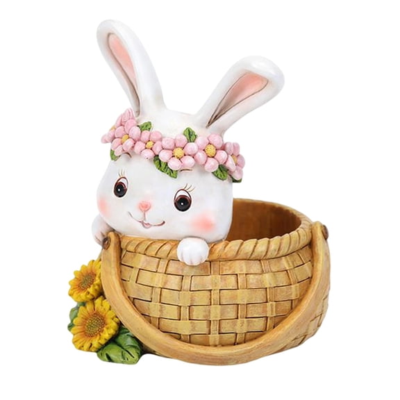 Aymzbd Cartoons Rabbit Cute Animal Flowerpot, Flower Pots Desk Mini Ornament Pots for Basket