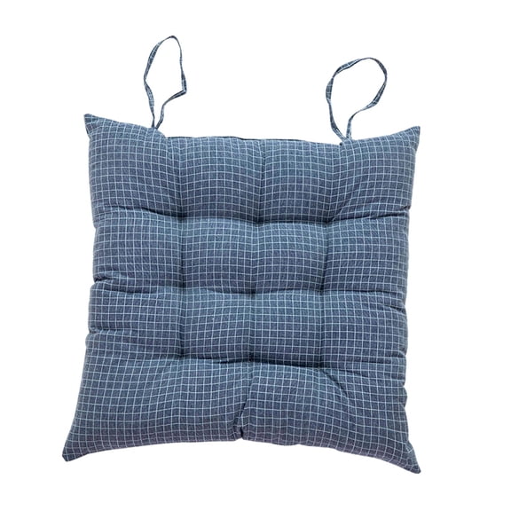 Aymzbd Chair Cushion Pad Seat Cushion Pad Window Pad 40x40cm with Straps Non Slip Patio Blue