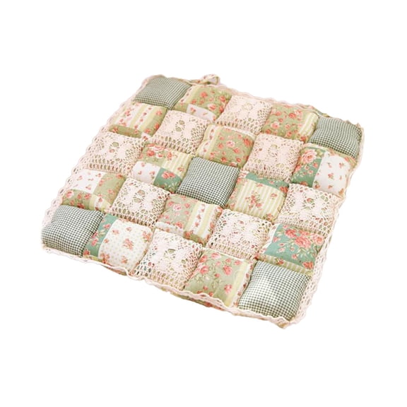Aymzbd Chair Cushion with Lace Square 40Cmx40cm Soft Washable Seat Pad for Dining Room Style B