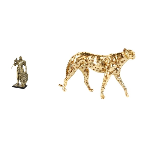 Aymzbd Cheetah Figurine Statue Sculpture Ornament Desktop Figurine with Resin Craft Lifelike Three Dimensional Details Suitable for Office Desk Bookshelf Man