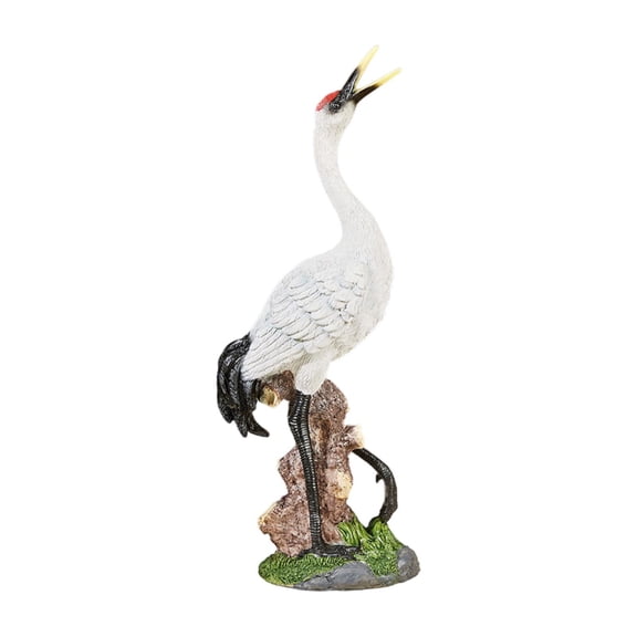 Aymzbd Crane Statue Animal Figurine,Resin Ornament Garden Sculpture Yard Decoration for 15x9x43 cm