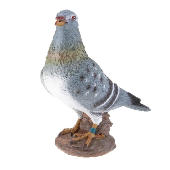 Aymzbd Decorative Simulation Bird Figurine Lifelike Bird Sculpture Statue Garden Decor. White B