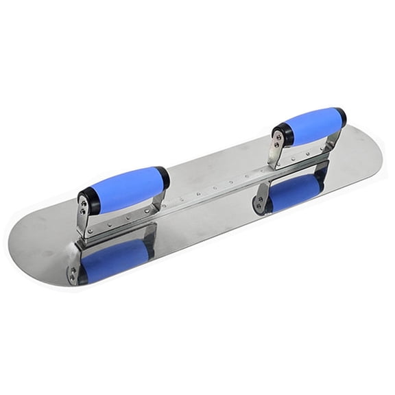 Aymzbd Double Handle Trowel Plastering Finishing Trowel Ergonomic Handle Masonry Trowel 20in Double Round