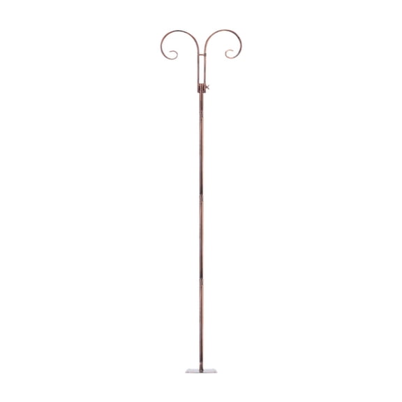 Aymzbd Double Hooks for Outdoor Bracket, 66.93 Inch Heavy Duty Garden Hook, Floor Stand