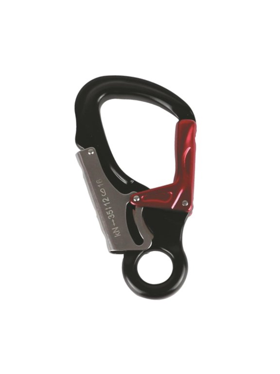 Double Locking Snap Hook Aluminum Carabiner Heavy Duty Spring Hook Self Locking Climbing Clip with High Strength Keychain Hardware Suitable for Rock C Black