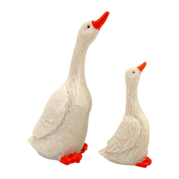 Aymzbd Ducks Statues Collecting Micro Landscape Art Crafts 2x Resin Ducks Figurines for