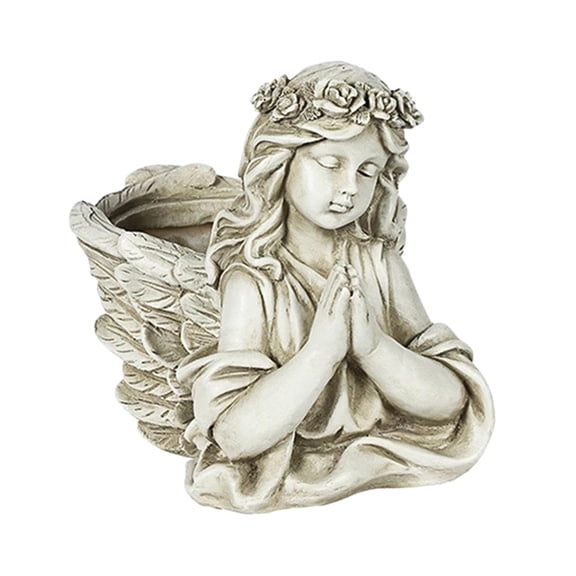 Aymzbd Ecological Resin Fairy Statue Figurine, Fairy Angel Decor Sculpture, Flower Vase B