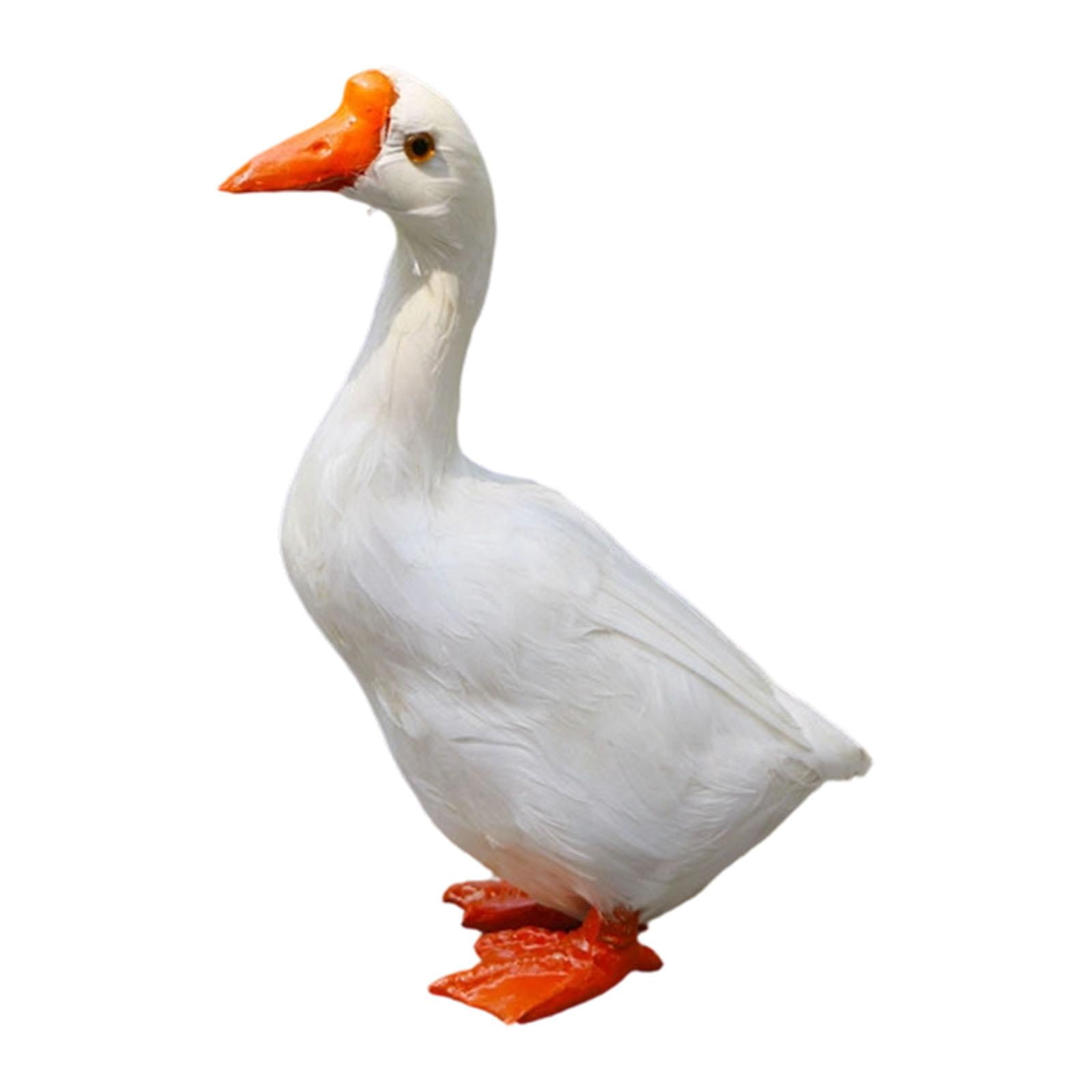 Aymzbd Goose Garden Statue Realistic Ornament Sculpture for Patio Living Room Porch 20cm