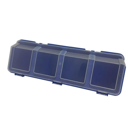 Aymzbd Hardware Organizer Box 4 Compartments Small Parts Organizer Portable Lightweight Blue