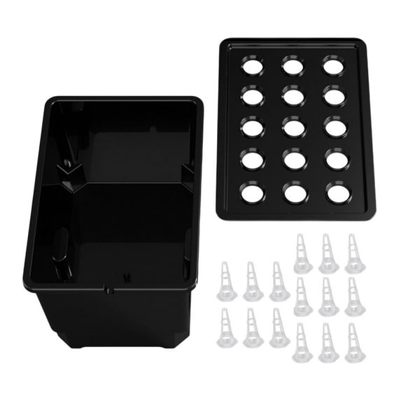 Aymzbd Hydroponic Growing System Kit Garden Planting Container Box for Market Hotel Black