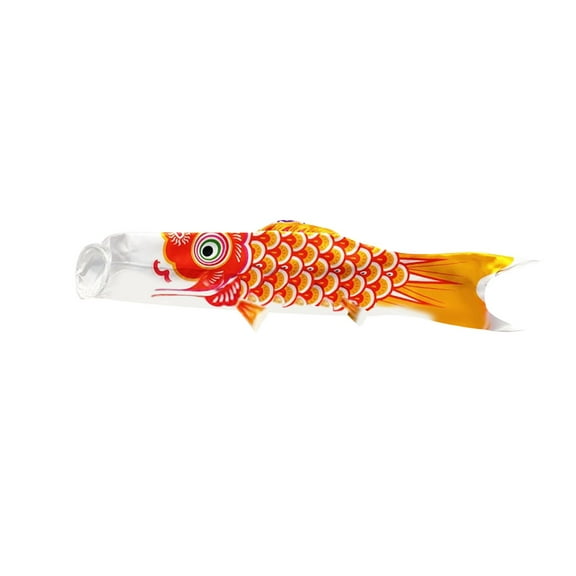 Aymzbd Japanese Carp Fish Sleeve Flag Kite Japanese Carp Decorative Flag Koinobori Flag Orange
