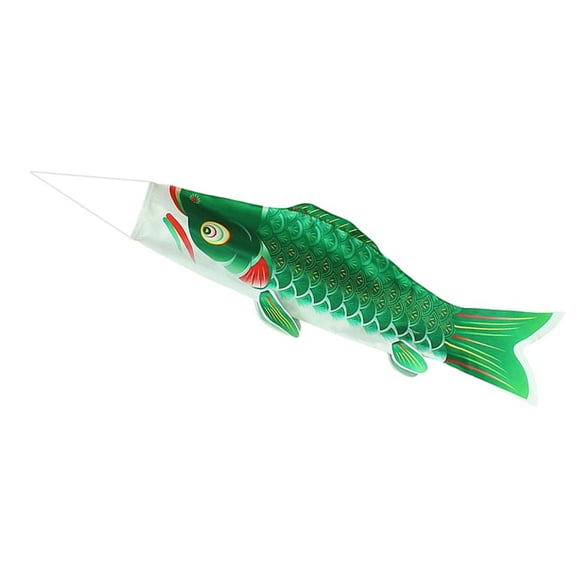 Aymzbd Japanese Carp Flag Japanese Carp Windsock Streamer Fish Windsock Banner Colorful Green
