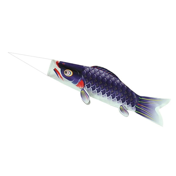 Aymzbd Japanese Carp Flag Japanese Carp Windsock Streamer Fish Windsock Banner Colorful Violet