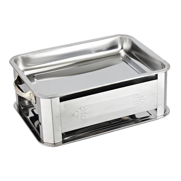 Aymzbd Large Rectangle Charcoal Grill, Tabletop Tray for Backyard, Outdoor Cooking, 45x30cm Windproof