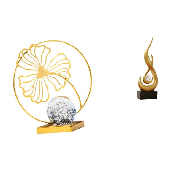 Aymzbd Leaf Statue Abstract Fire Sculpture Contemporary Art Statue Resin Iron Blend with Vivid Details Suitable for Home Office Shop Corridor Cafe Restaurant