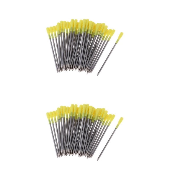 Aymzbd Lot/100pcs Wholesale Metal Rollerball Pen Refill International Standard Ink Writing Equipment Accessories,Blue and Black