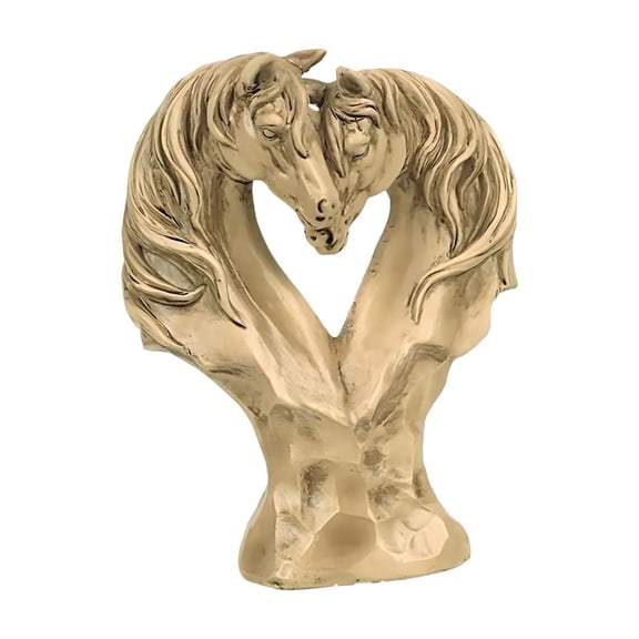 Aymzbd Loving Horses Figurine Crafting Romantic Handcraft Nuzzling Equine Sculpture for