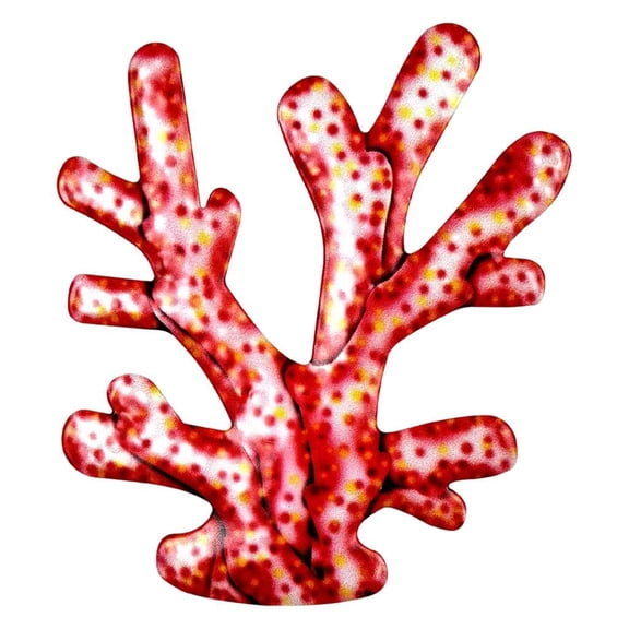Aymzbd Metal Coral Wall Decor Bathroom Wall Art Hanging Garden Decorations for Patio, Red