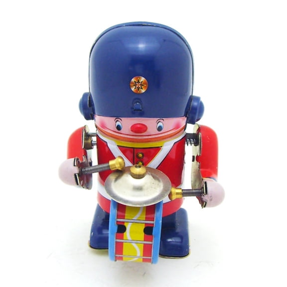 Aymzbd Metal Figure Clockwork Robot Retro Tin Robot Charming Hand Finished Paintwork Nostalgic Appeal for Collectors Living Room Shelves